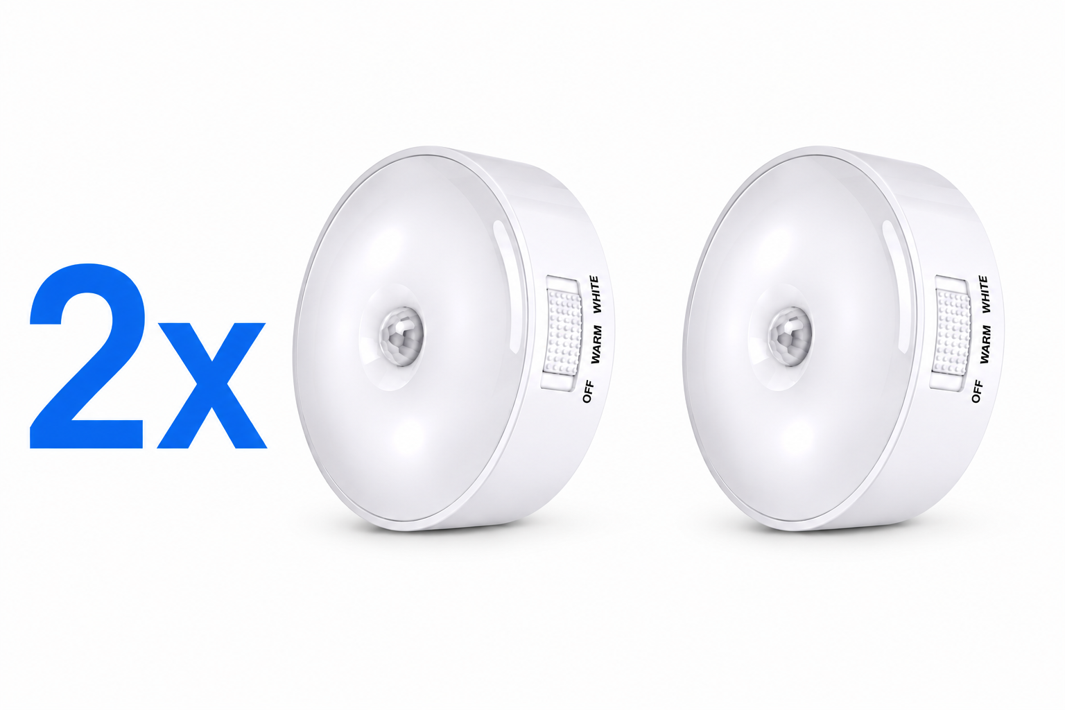 Lampa de Veghe LED cu Senzor de Miscare – Reincarcabila USB, 2 în 1 - Alb Cald și Alb Rece